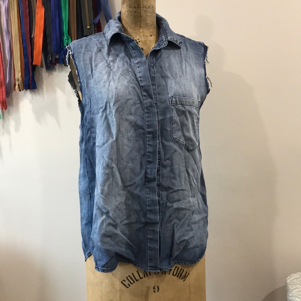 Sleeveless denim shirt Chelsea & Violet Size XS